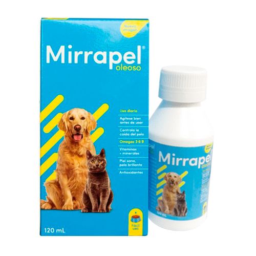 Jarabe Control Caída Pelo Mirrapel para Gatos y Perros 120ml