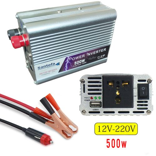 Inversor De Corriente Para Auto De 12v a 220v Usb 500W SANTOFA