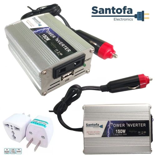 Inversor De Corriente Para Auto De 12v A 220v Usb 150w Santofa