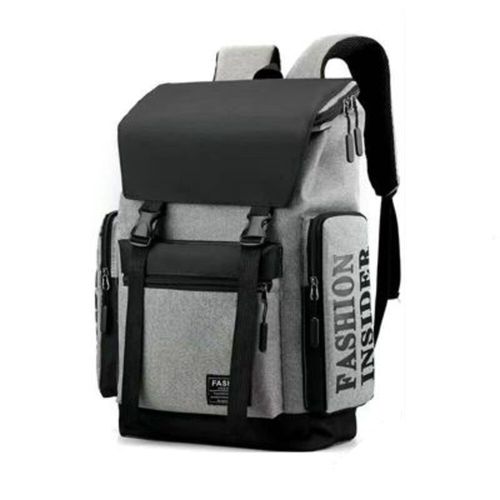 Mochila Antirrobo de Viaje Grande Porta Laptop Alta Capacidad Gris