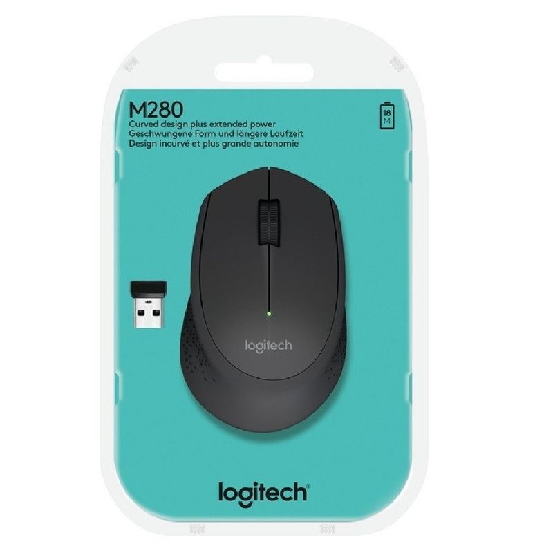 Logitech---Mouse-M280-Wireless-para-Windows-Mac-Linux---Negro