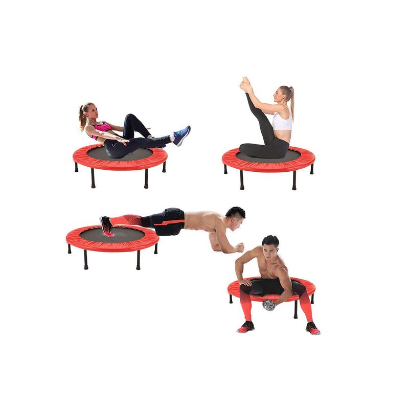 Trampolin-Saltarin-Funcional-36-Pulgada-Doble-Resorte-Acero-TRAMPOLIN-RED
