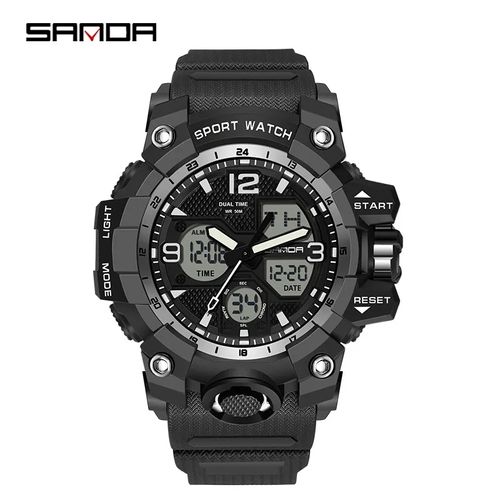 Reloj Deportivo Sanda Hombre Plata