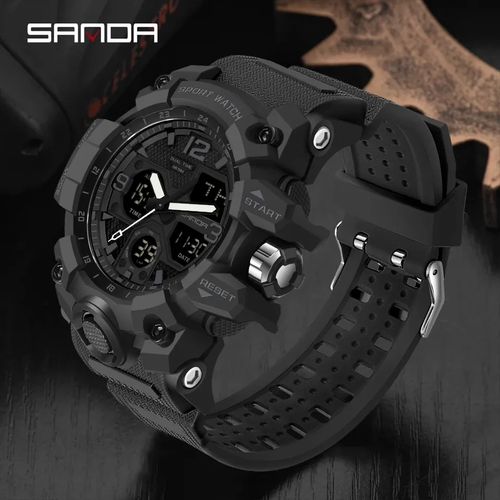 Reloj Deportivo Sanda Hombre Negro