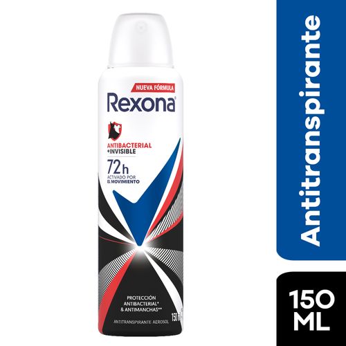 Desodorante en Spray Rexona Women 72 Horas Antibacterial Invisible - Frasco 150 ML