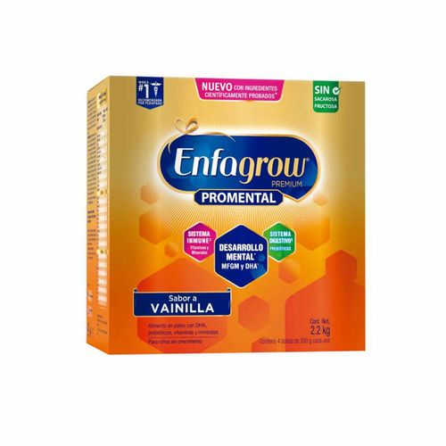 Enfagrow Premium Pro Mental Niños en Crecimiento Sabor Vainilla - Caja 2.2 KG