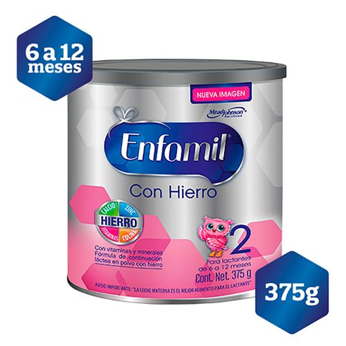 Fórmula Infantil Enfamil 2 Con Hierro - Lata 375 G