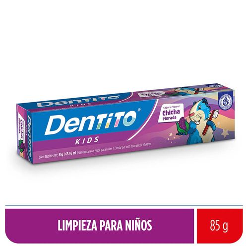 Crema Dental Dentito Kids Chicha Morada - Tubo 85 G