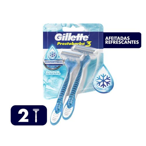Prestobarba 3 hojas Gillette Ice - Blister 2 UN