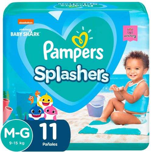 Pañales Pampers Splashers Talla M-G - Bolsa 11 UN