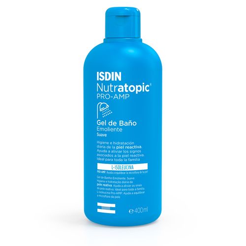 Gel De Baño Emoliente Nutratopic Pro-AMP Isdin - Frasco 400 ML