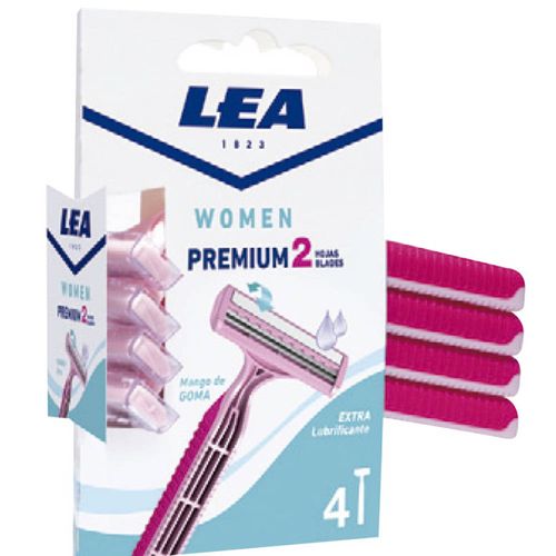 Máquina De Afeitar Women Premium 2 LEA 1823 Color Rosado. - Blister 4 UN