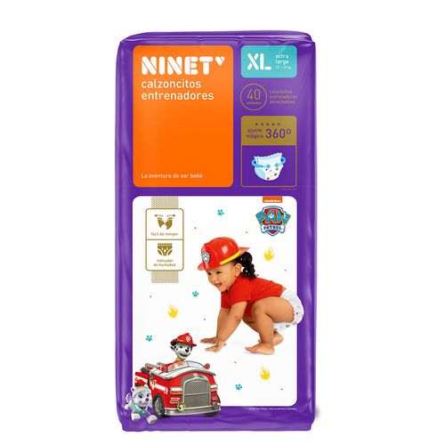 Calzoncitos Entrenadores Ninet Talla XL - Bolsa 40 UN
