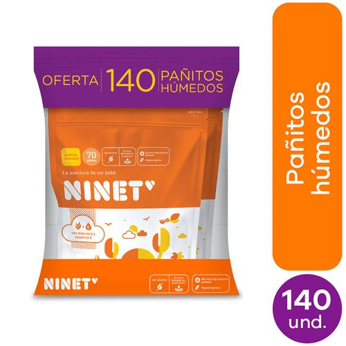 Toallas Húmedas Ninet - Pack 140 UN