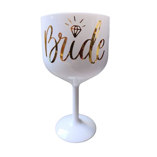 Copa gin blanca novia Bride despedida de soltera
