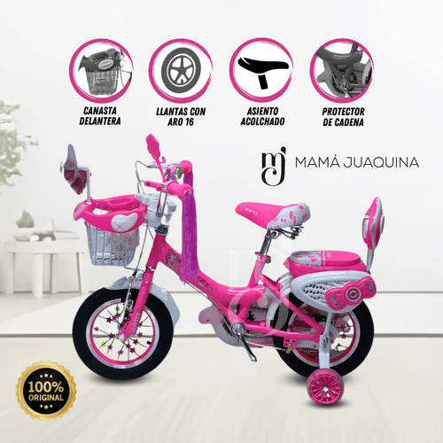 Bicicleta Para Niña Aro 16 «HI LIRY» Fucsia