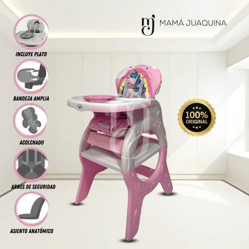 Silla de Comer 3 en 1 «BELADONNA» Rosa