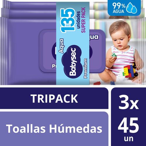 Pack de Toallitas Húmedas Babysec Premium Aloe Vera