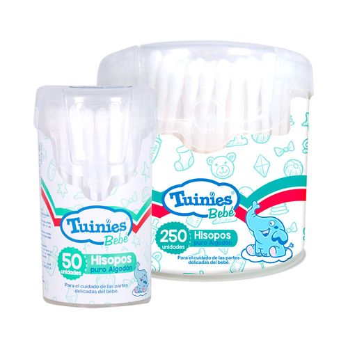 Hisopos Tuinies - Pote 250 UN + Pote 50 UN