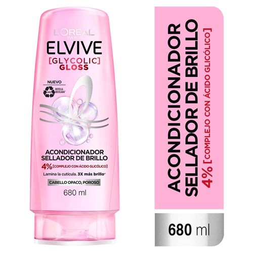 Acondicionador Elvive Glycolic Gloss Brillo 680ml