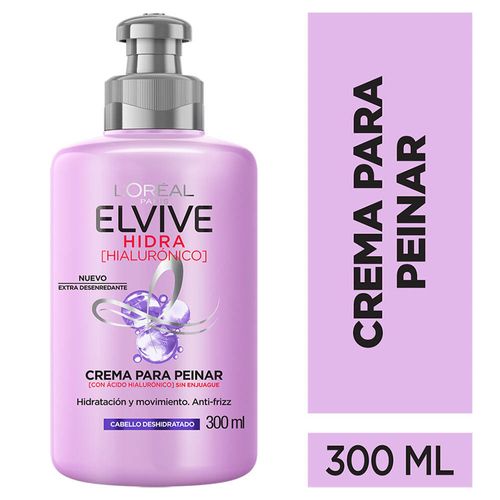 Crema Para Peinar Elvive Hidra Hialurónico Para Cabello Deshidratado
