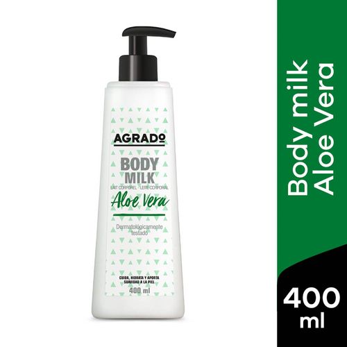 Body Milk Agrado Aloe Vera - Frasco 400 ML