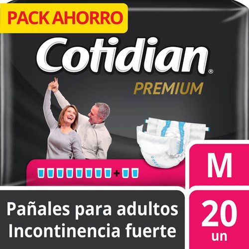 Pañales para Adulto Cotidian Premium Talla M - Bolsa 20 UN