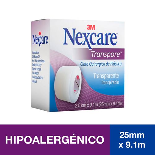 Cinta Nexcare Transpore 25mm x 9.1m - Unidad 1 UN