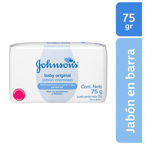 Jabón Cremoso Johnson's Baby Original - Barra 75 G