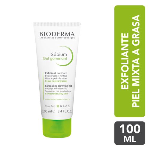 Gel Exfoliante Gommant Sébium Bioderma - Tubo 100 ML