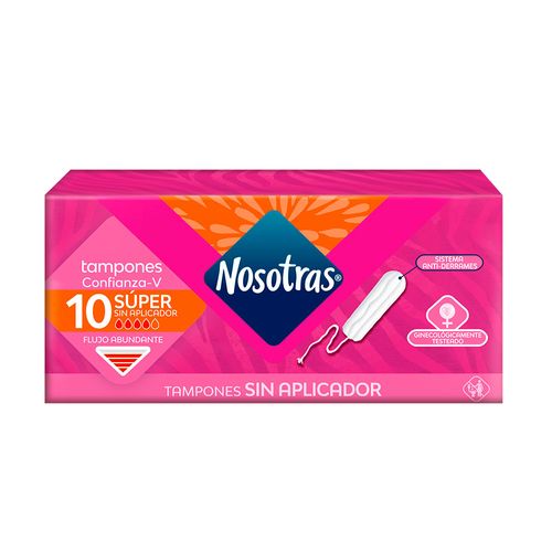 Tampones Nosotras Súper Sin Aplicador - Caja 10 UN
