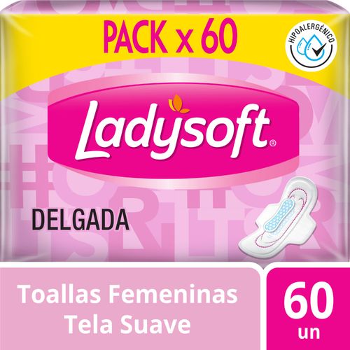 Toalla Higiénica Ladysoft Delgada con Alas