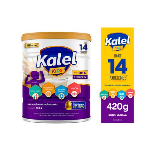 Mezcla en Polvo para Bebida Instantanea Kalel Kids Sabor Vainilla 420 g