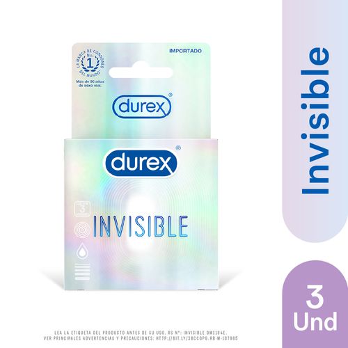 Preservativos Durex Invisible - Caja 3 UN