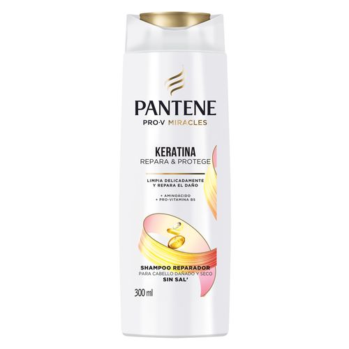 Shampoo Reparador Pantene Keratina sin Sal 300 ml