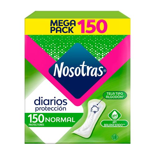 Protectores Diarios Tela Tipo Algodón Nosotras Econo Pack - Caja 150 UN