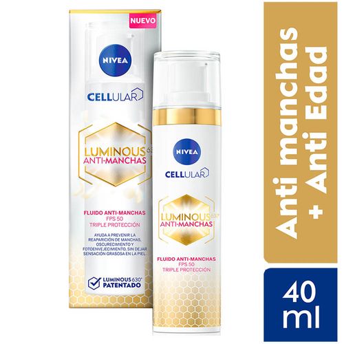 Fluido de Día Anti-Manchas Nivea Cellular Luminous SPF50 - Frasco 40 ML