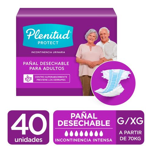 Pañal para Adulto Plenitud Protect XG - Caja 40 UN