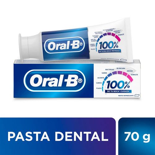 Crema Dental Oral-B 100% Menta Refrescante - Tubo 55 ML