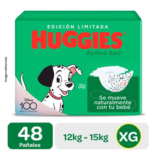 Pañales Huggies Hiperpack Active Sec Xtra Flex Talla XG - Bolsa 48 UN