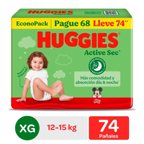 Pañales Huggies Bigpack Active Sec Talla XG