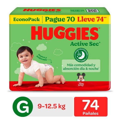Pañales Huggies Bigpack Active Sec Talla G
