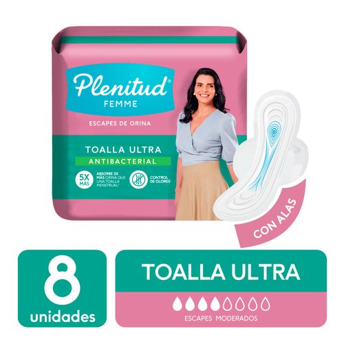 Toallas Higiénicas Plenitud Femme Ultra - Bolsa 8 UN