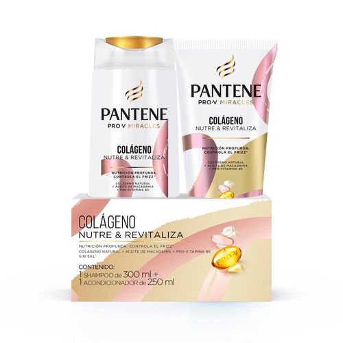 Shampoo y Acondicionador Pantene Pro-v Miracles Nutritivo Cólageno Nutre y Revitaliza