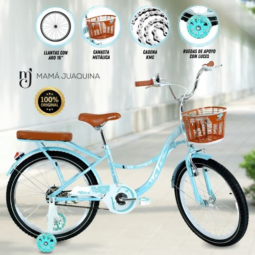 BICICLETA «LADY» ARO 16 TURQUESA