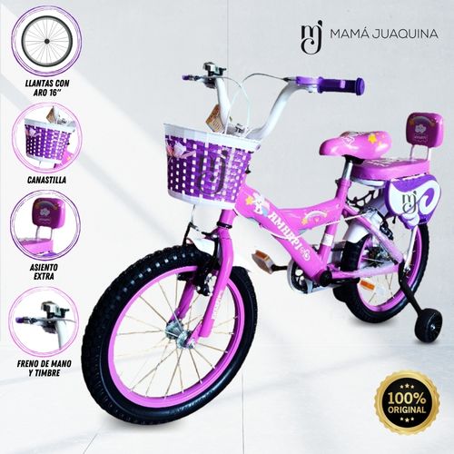 Bicicleta Para Niña Aro 16 «BONNIE» Morado