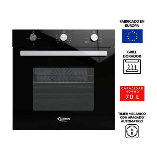 Horno Empotrable Klimatic Berlin Eléctrico Acero 70L Negro