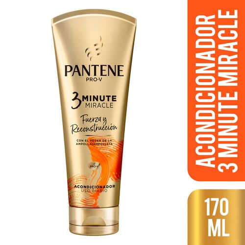 Acondicionador 3 Minute Miracle Pantene Fuerza y Reconstrucción Pro-V - Tubo 170 ML