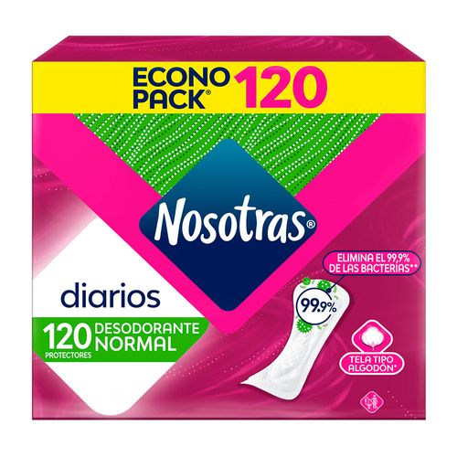 Protectores Diarios Nosotras Normal Desodorante - Caja 120 UN