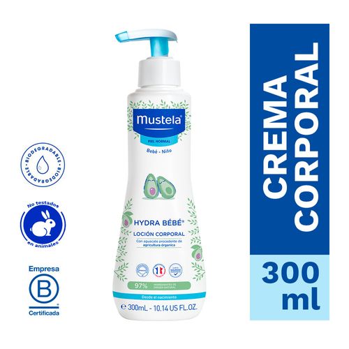 Loción Corporal Mustela Hydra Bebé - Frasco 300 ML